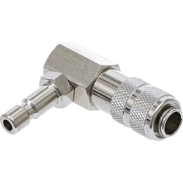 Bajonettadapter - BGS - 90° vinklad - Metall - Snabbkoppling - Användning inomhus