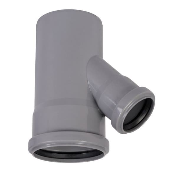 Manchon - koppling - böj Magnaplast - 11740 - T-del 67° för inre avloppsvattensystem HETA 75/50mm ()