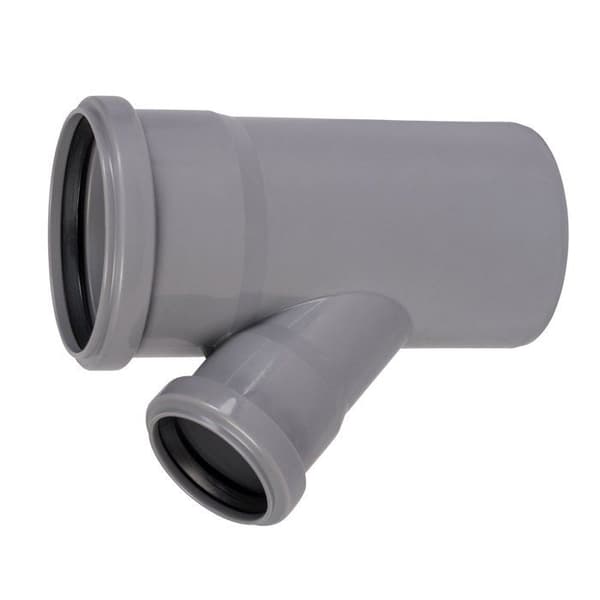 Manchon - koppling - böj Magnaplast - 11740 - T-del 67° för inre avloppsvattensystem HETA 75/50mm ()