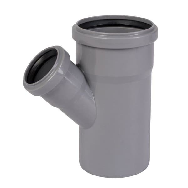 Manchon - koppling - böj Magnaplast - 11740 - T-del 67° för inre avloppsvattensystem HETA 75/50mm ()