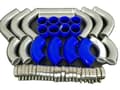 Miniatyrbillede 1 af 2: Universel Intercooler Turbo Rørføring, Holdbar Aluminiumskonstruktion, Silikoneslanger Inkluderet,BLÅ