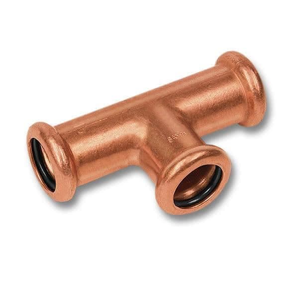 Koppar T-förbindelse för pressfitting F-F-F - SANHA-Press serie 6130 22x18x22