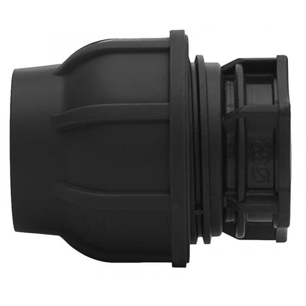 Klemmeprop PP 63 PN16 PN16, til PE-rør, sort