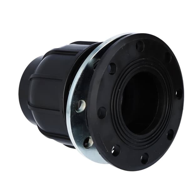 Klemflange PP 110x4"" DN100, PN10/PN16 med flange, til PE-rør, sort