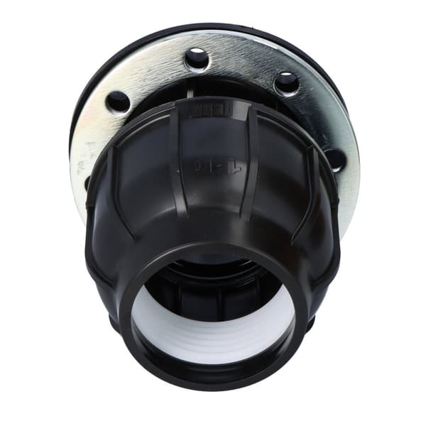 Klemflange PP 110x4"" DN100, PN10/PN16 med flange, til PE-rør, sort