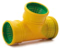 Pikkukuva 1 / 2: Salaojaliitin PP 90 astetta DN/OD 72-100x72-100mm yleismalli, keltainen