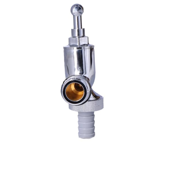 1/2" forkromet vandhane med sommerfugleknap