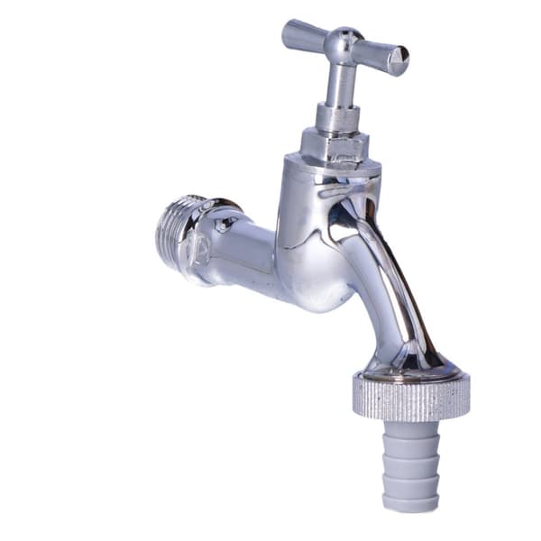 1/2" forkromet vandhane med sommerfugleknap