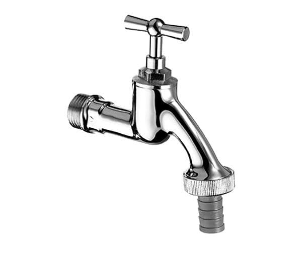 1/2" forkromet vandhane med sommerfugleknap