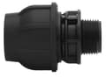 Miniatyrbillede 1 af 2: Kompressionsfitting PP 63x2"" GZ udvendig gevind PN16, til PE-rør, sort