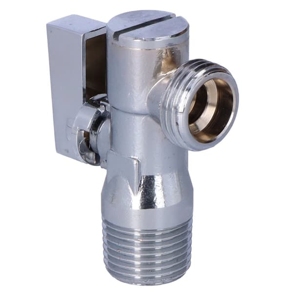 Vinkelkugleventil med filter ANGEL Plus krom 1/2""-1/2""