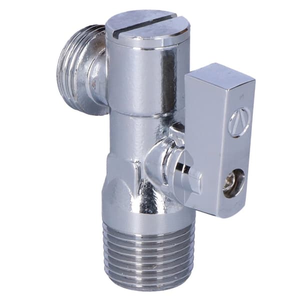 Vinkelkugleventil med filter ANGEL Plus krom 1/2""-1/2""