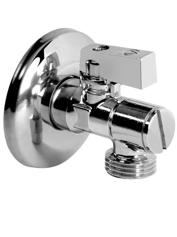 Vinkelkugleventil med filter ANGEL Plus krom 1/2""-1/2""