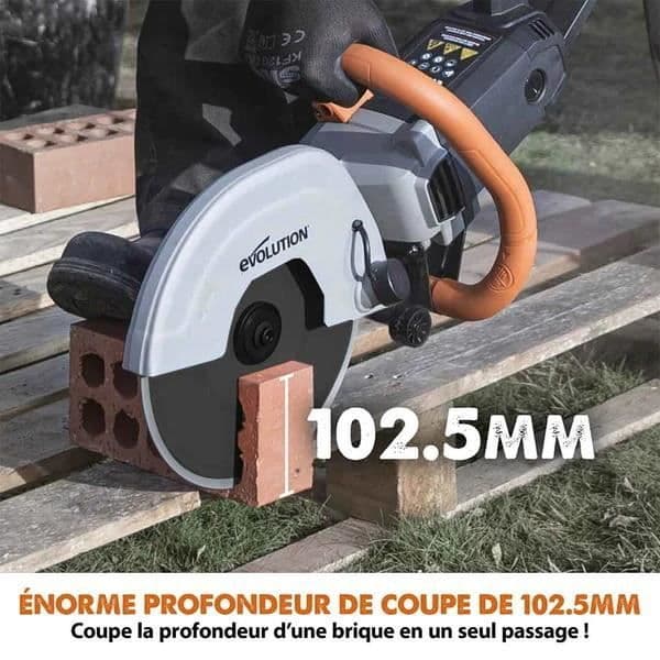 Evolution R255DCT 255mm 10" elektrisk materialskärare med diamantblad