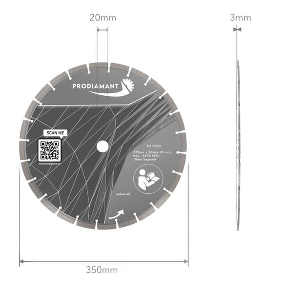 Skärmaskin - Prodiamant skäranordning - pro10-350-20