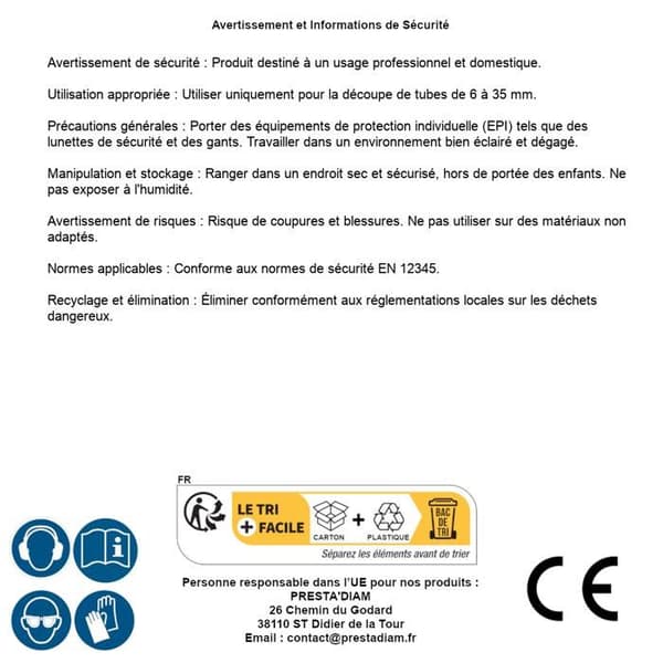 Rörklippare - Ej specificerad - 6-35 mm - Zinklegering - Härdat stål - Återdragbart avgradningsverktyg