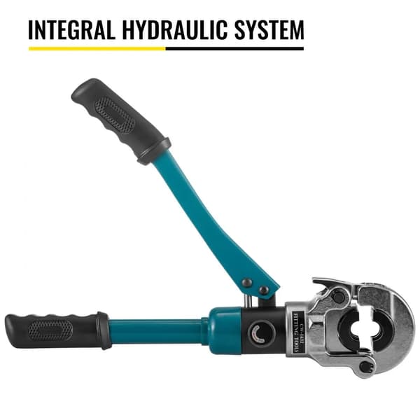 Hydraulisk Pex-rörpressverktyg, 8 ton presskraft, 360° svängbart huvud, kompatibel med 16-32 mm rör