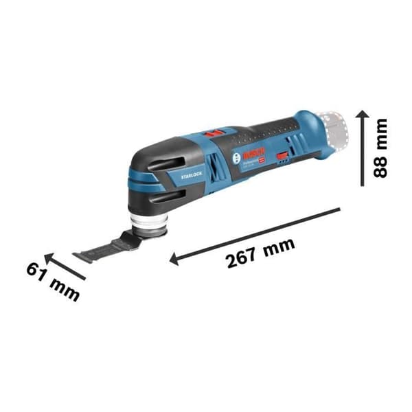 Bosch Professional GOP 12V-28 Kutter-Slip + 2 batterier 3,0Ah + Tillbehör + L-BOXX - 06018B5006