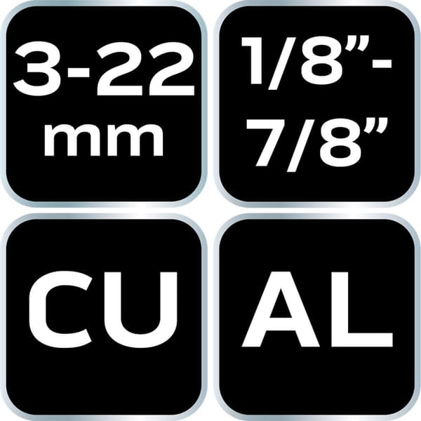 Kupari- ja alumiiniputkileikkuri 3-22 mm
