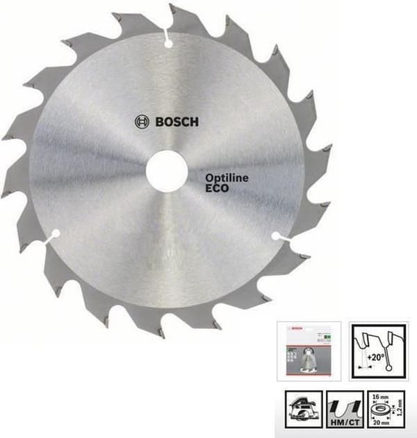 Decoupeuse - Bosch skäranordning - 2608644375 - ECO Optiline Wood sågtänder 190 x 20mm 24z ()