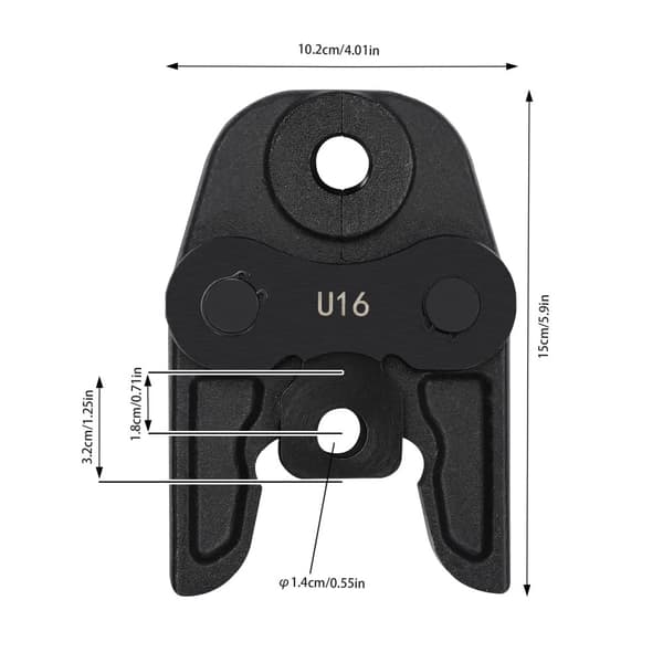 Rørklemmetang Form, Holdbart Cr40 Stål, Effektiv Klemmeteknologi,U16