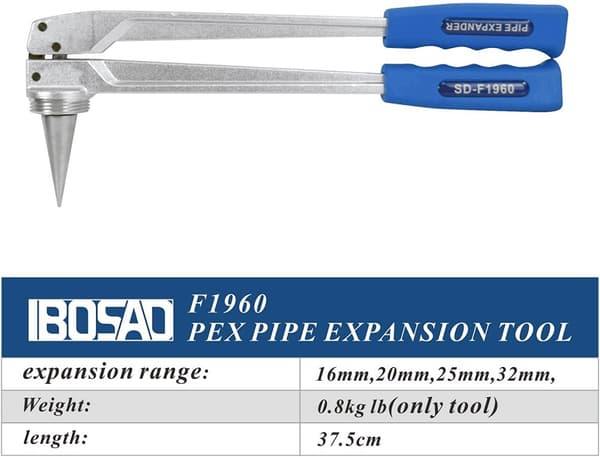 Pex-rörexpansionsverktyg, stöder 16mm-32mm rör, hållbar och användarvänlig design