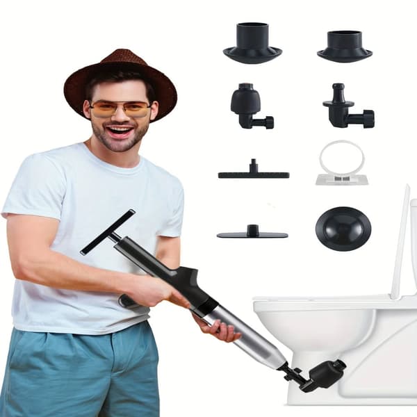 Rustfrit stål kraftplunger, robust konstruktion, miljøvenligt design,Sort
