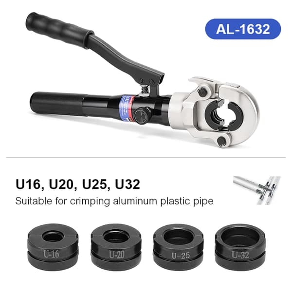 Rörpressverktyg, hydraulisk drift, lämplig för PEX- och aluminiumrör, U16 20 25 32mm