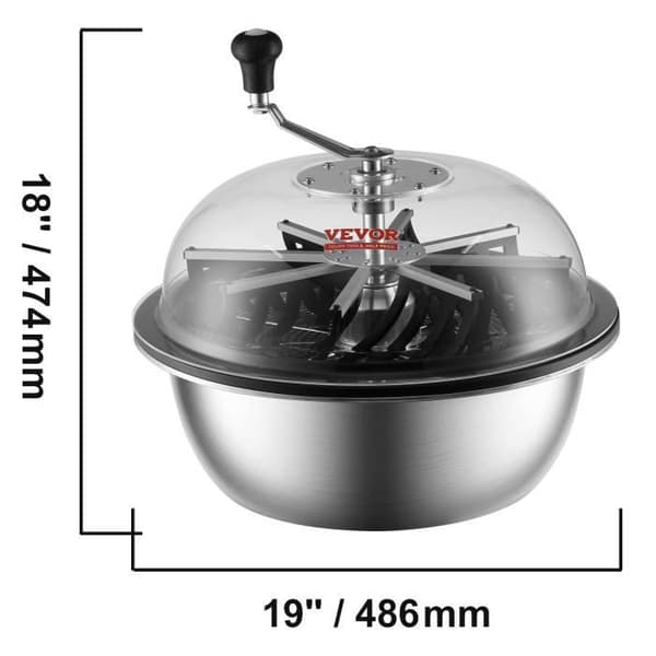 VEVOR Manuell Lövskärare - Lövskärsskål 48,6 cm - Blad av rostfritt stål