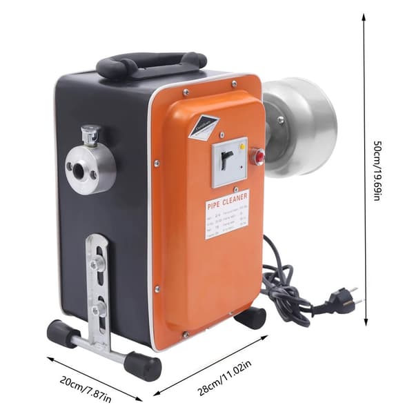 Elektrisk Rörrensare, 750W Effekt, 400 RPM Hastighet, Rensar 20-150mm Rör,Orange