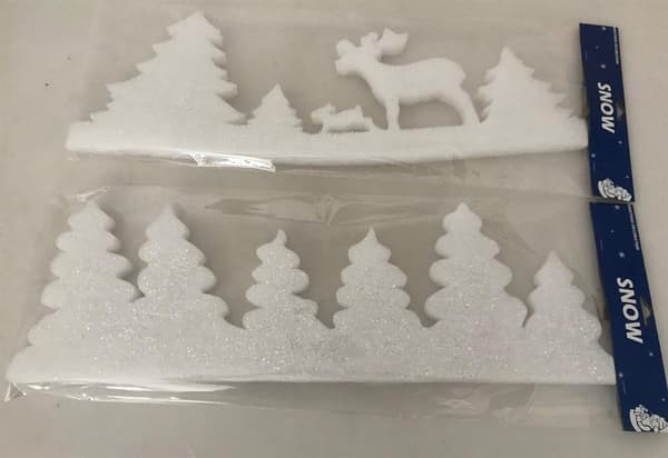 2-Pack - Juldekoration med Glittereffekt - Jul - Konstgjord Snö
