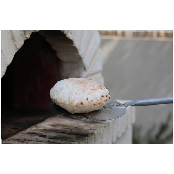 GIMETAL Pizzaspade - Ø20 cm - Handtag: 120 cm - Stål (aluminiserat)