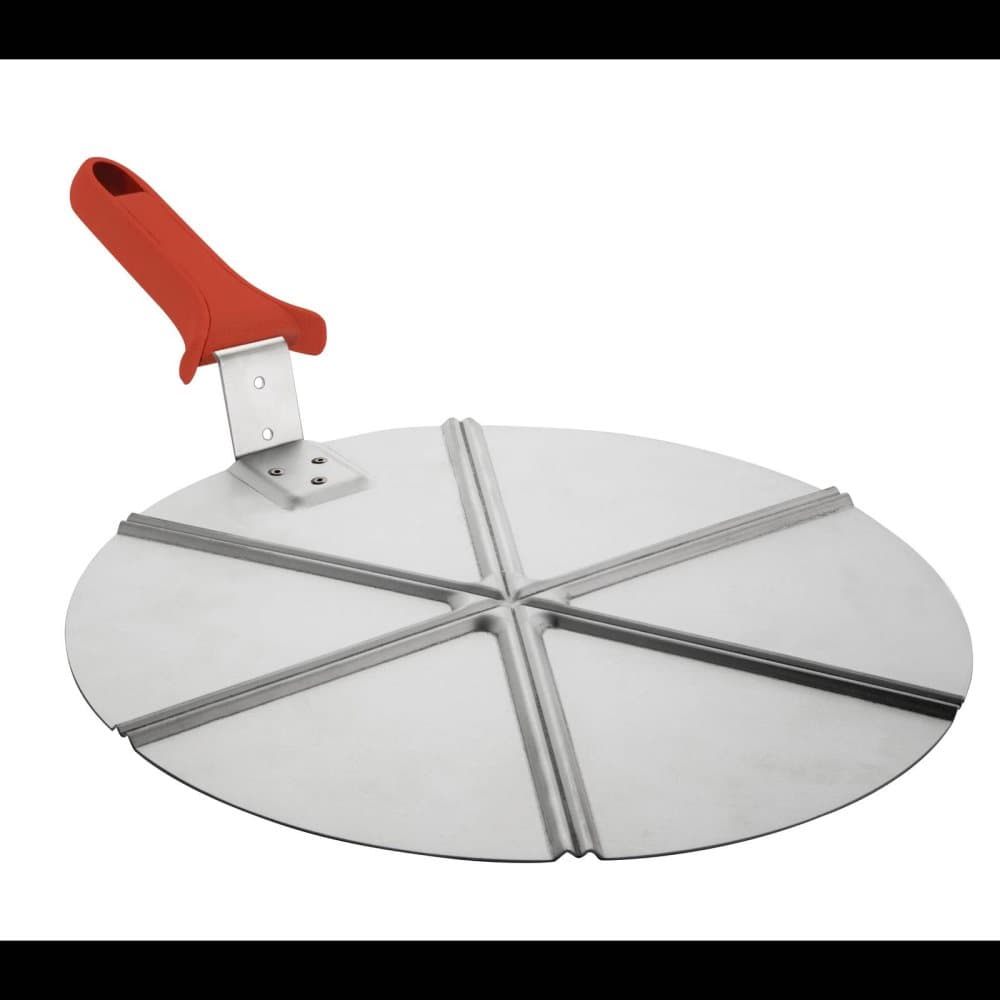 Cerutti Inox Serveringsbräde för pizza - 40 cm - grepp: 14 cm - aluminium - 6 portioner