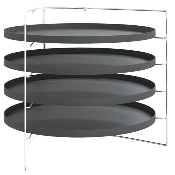 vidaXL pizzaforme 4 stk. med rist Ø 28 cm stål