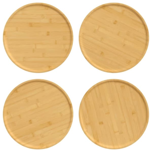 vidaXL Pizzatallrikar 4 st Ø32x1,5 cm bambu