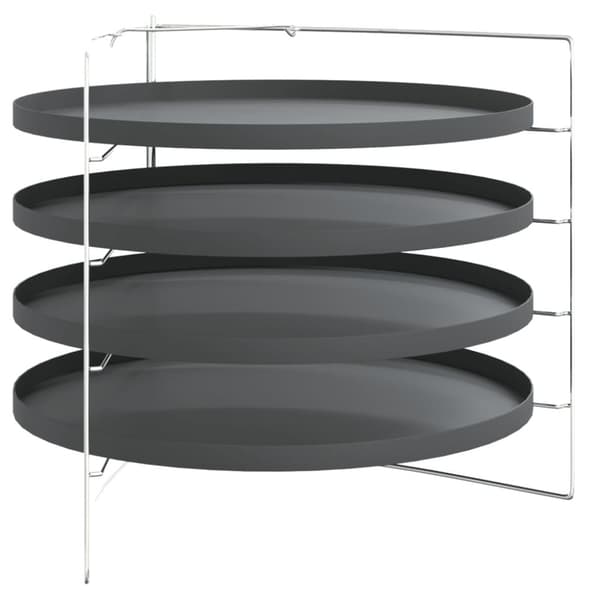 vidaXL pizzaforme 4 stk. med rist Ø 28 cm stål -  Pizzapander