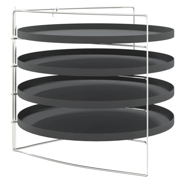 vidaXL pizzaforme 4 stk. med rist Ø 28 cm stål -  Pizzapander