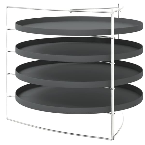 vidaXL pizzaforme 4 stk. med rist Ø 28 cm stål -  Pizzapander