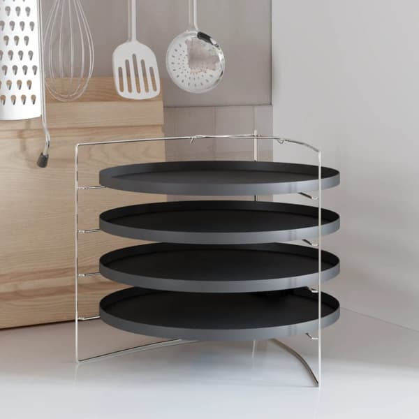 vidaXL pizzaforme 4 stk. med rist Ø 28 cm stål -  Pizzapander
