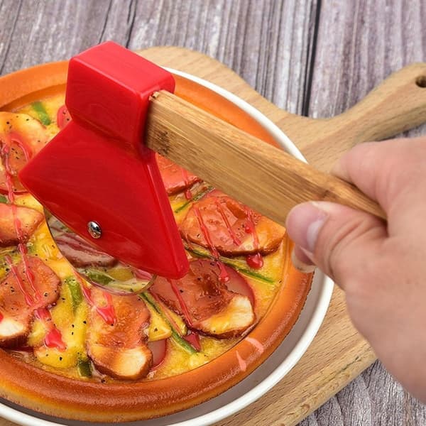Älykäs pizzaveitsi - punainen - 18 cm