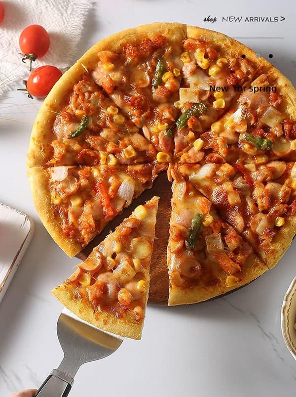 Pizzaleikkuri ja pizzankuorintasetti, pizzaleikkuri, pizzaleikkuri, pizzaveitsi, pizzaleikkuri silikonikahvalla 2 kpl