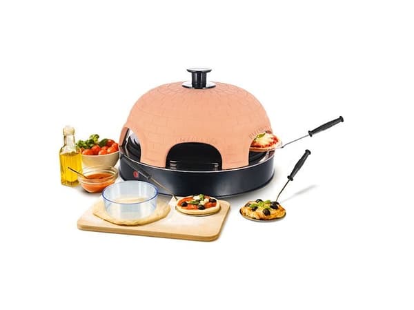Emerio PO-115984 Pizzarette - Pizzaugn - 1.2 kW - terrakotta-orange