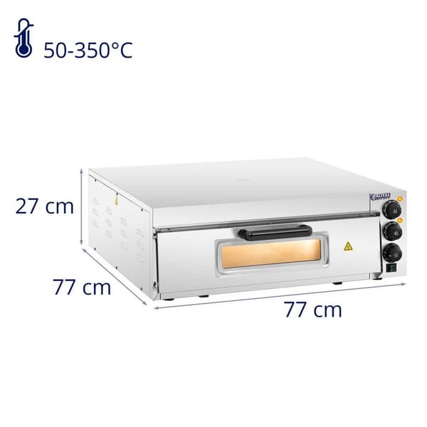 Royal Catering Pizzaugn - 1 ugnskammare - Ø 60 cm - Glasdörr