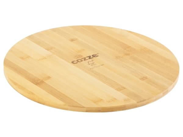 Cozze® pizzaskærebræt Ø350 x 15mm Bambus træ
