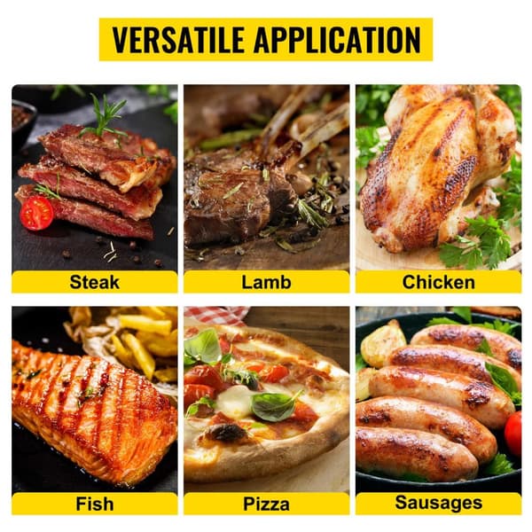 12-tums bärbar multifunktionell pizzaugn med perfekta tillbehör, effektiv och jämn uppvärmning, lätt att använda och rengöra