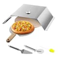 Miniatyrbild 1 av 8: 13" mångsidig pizzaugn i rostfritt stål med kompletta tillbehör, lämplig för 22" gas- och kolgrillar, stabil temperatur, lätt att använda