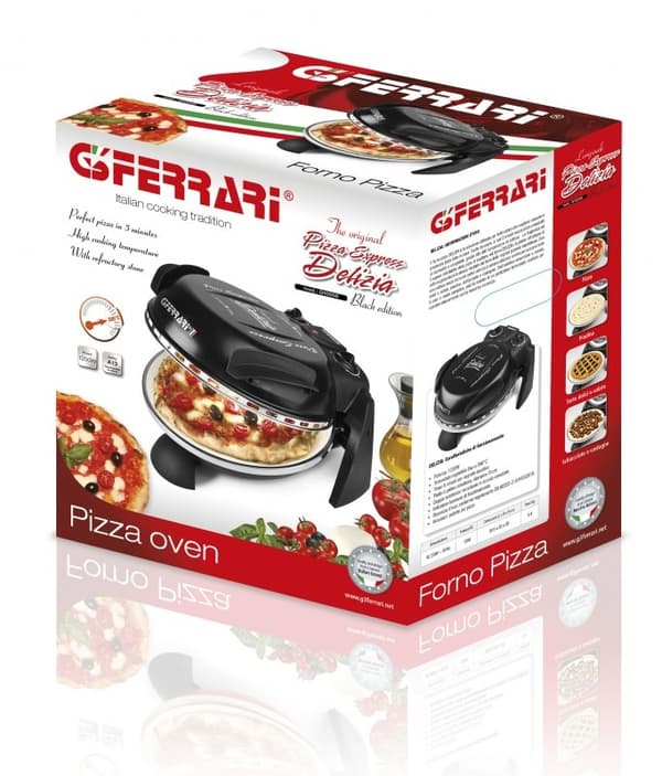 G3 Ferrari Delizia pizzabryggare/ugn 1 pizza(r) 1200 W Svart