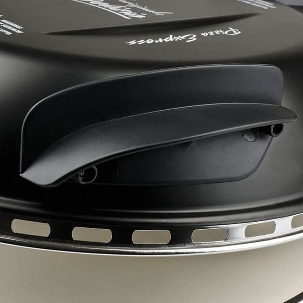 Delizia G3Ferrari Svart pizzaugn - 1200W - Temperatur upp till 390°C - Eldfast sten - Timer