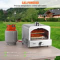 Miniatyrbild 3 av 6: Utomhuspizzaugn - VEVOR - med tjock Cordierite pizzasten och inbyggd termometer - för campingträdgård