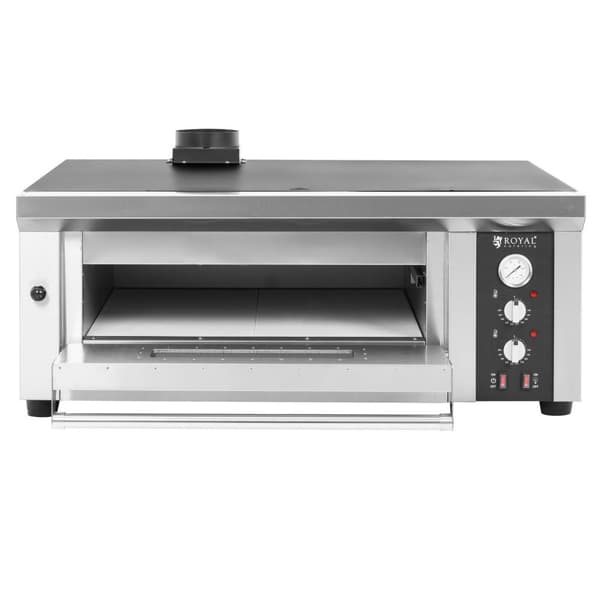 Royal Catering - Elektrisk pizzaugn - 4 x 33 cm - 1 kammare - 4200 W - Chamottesten